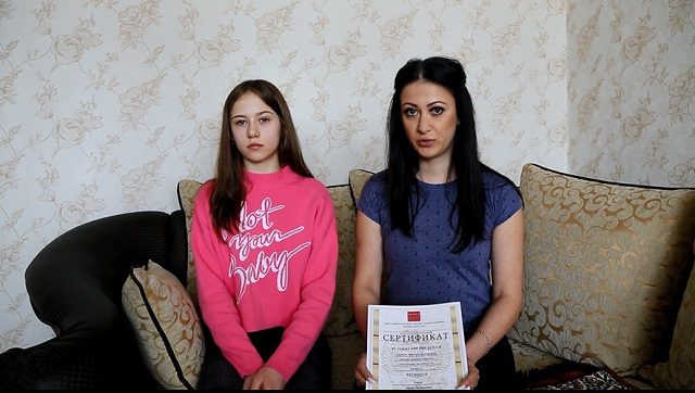 Вдова и сирота ополченца ДНР получили помощь